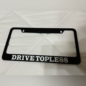Brand new Jeep Wrangler License Plate Black White Cover Drive Topless